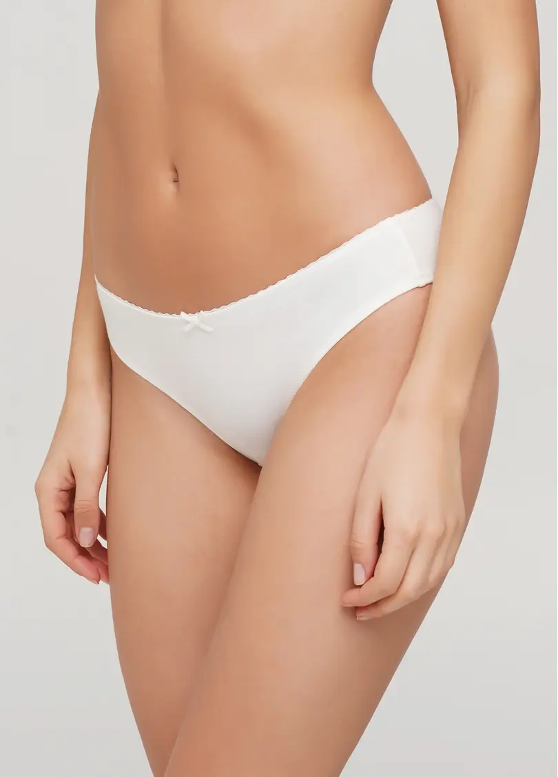 Класичні трусики сліпи Basic cotton 2301/60 ivory (білий)