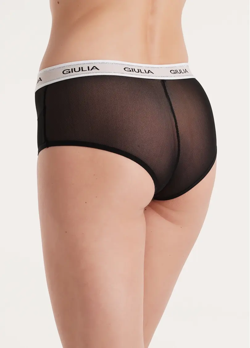 Трусики бразиліана з сітки BRASILIAN BRIEFS NET 2201/40 black (чорний)