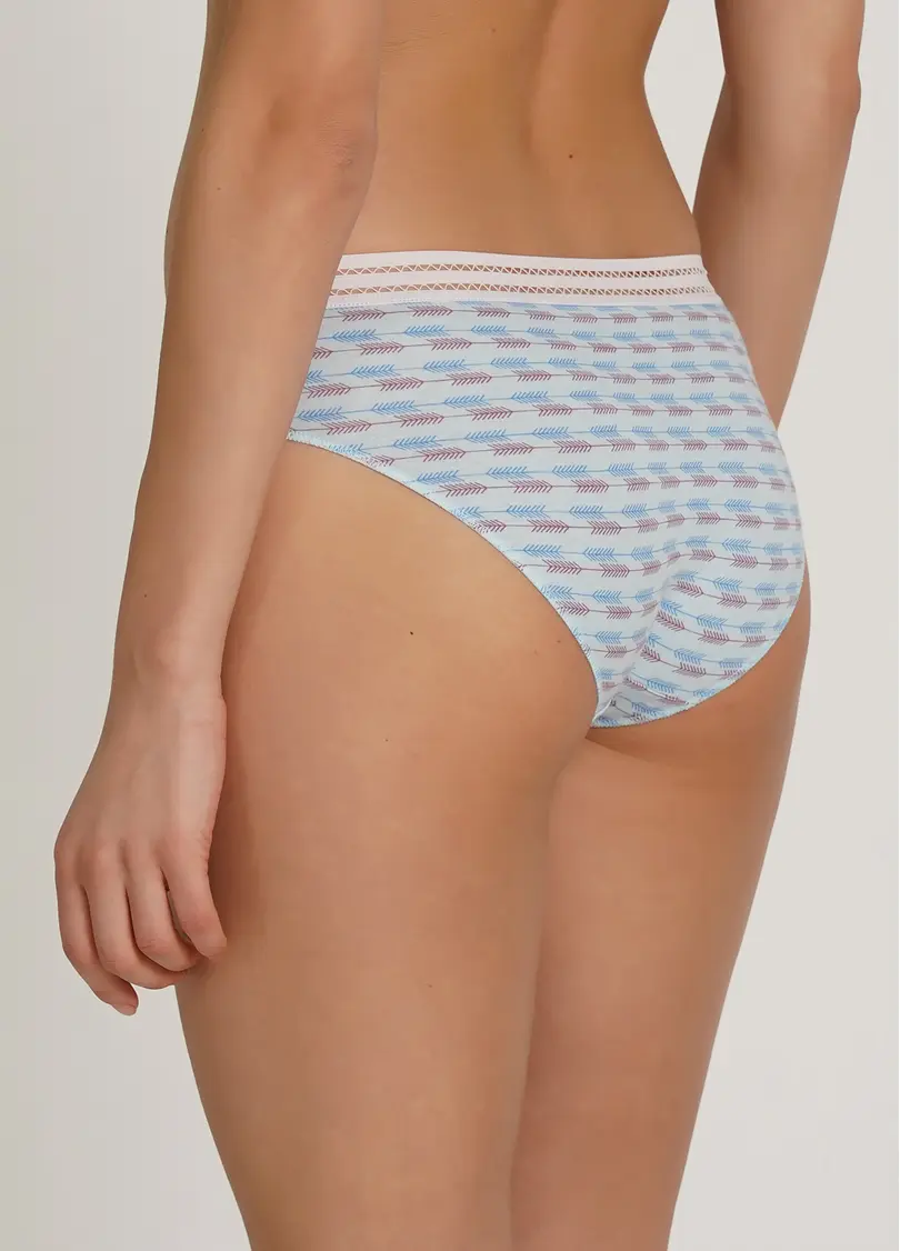 Трусики сліпи бавовняні з принтом стріл Cotton print 2301/06 blue arrows (блакитний)