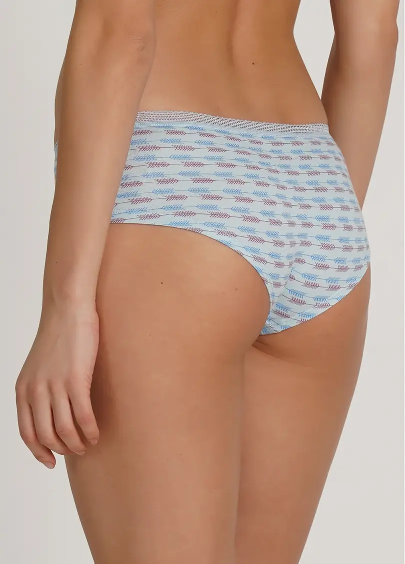 Трусики кюлоти в принт Cotton print 2602/06 blue arrows (блакитний)