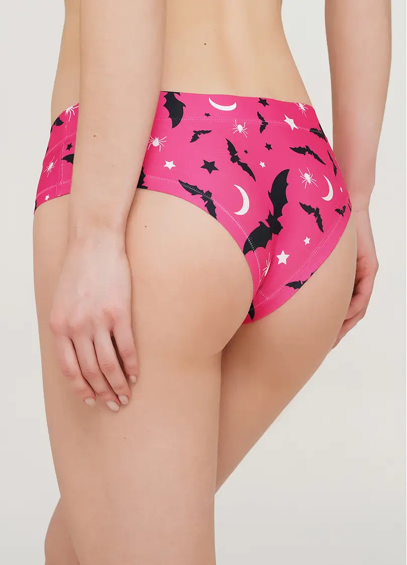 Трусики сліпи з принтом кажанів Helloween 2301/20 spider pink (рожевий)