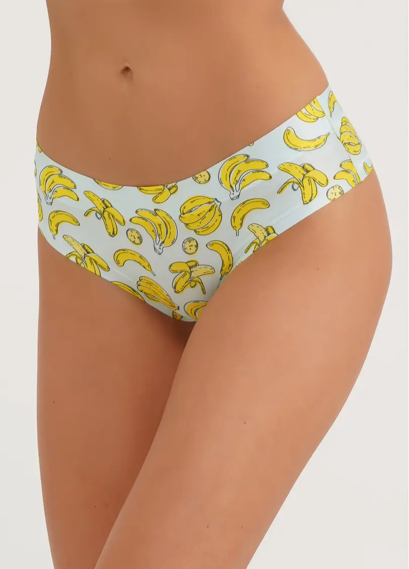 Трусики сліпи з принтованої мікрофібри Joy 2301/20 banana (блакитний)