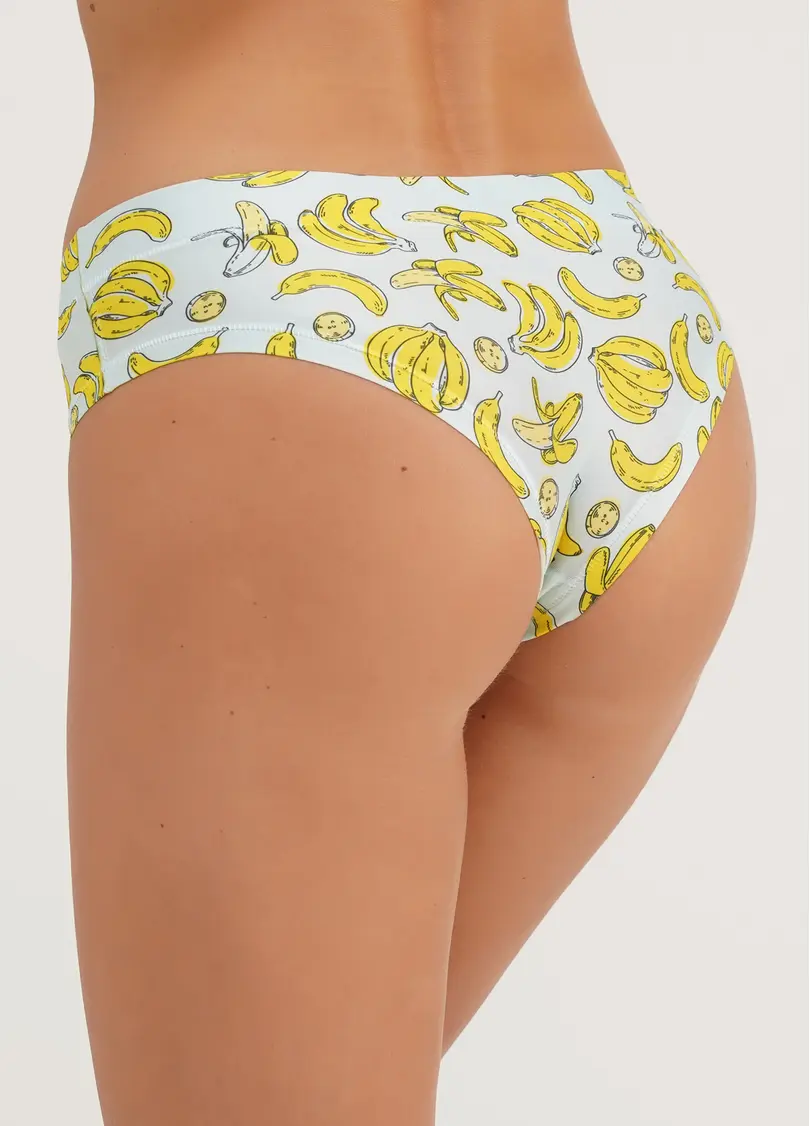 Трусики сліпи з принтованої мікрофібри Joy 2301/20 banana (блакитний)