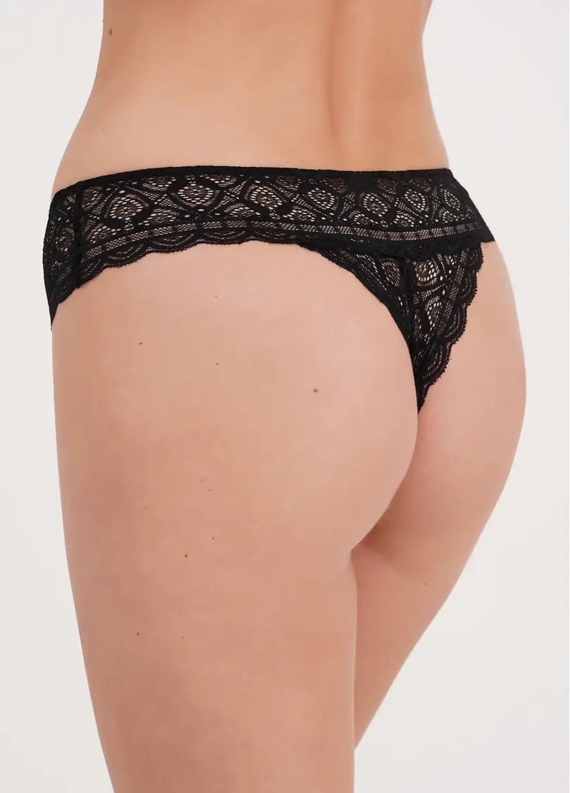 Жіночі труси бразиліана з мережива Keily 2225/31 black (чорний)