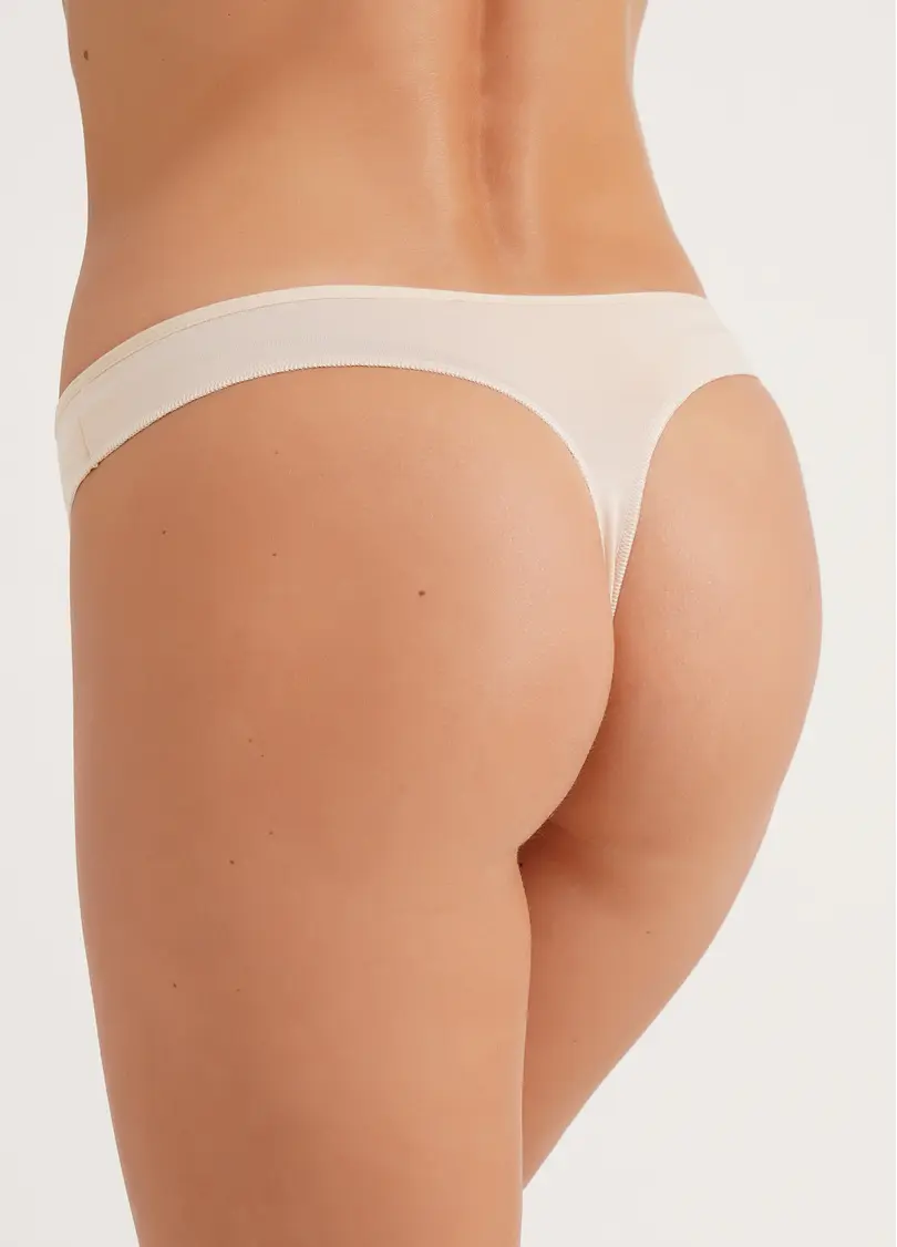 Трусики танга бавовняні Leila 2102/60 beige (бежевий)
