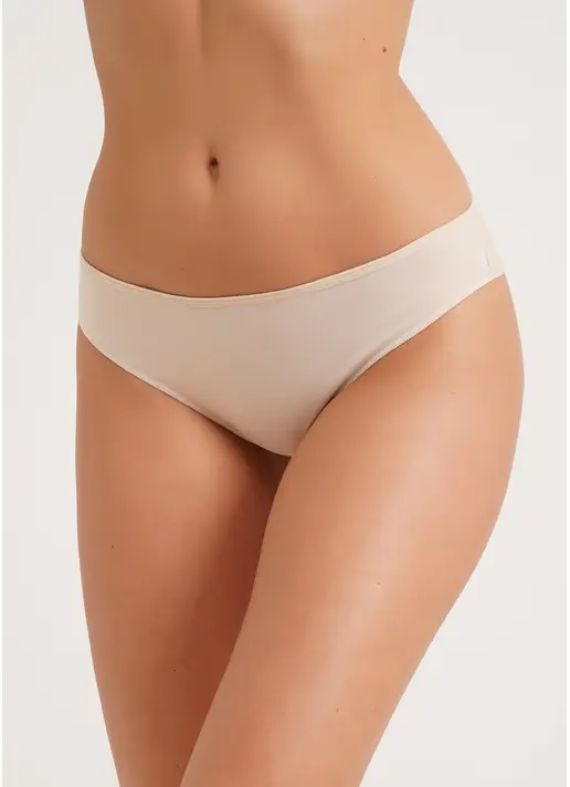 Трусики бразиліана бавовняні Leila 2206/60 beige (бежевий)