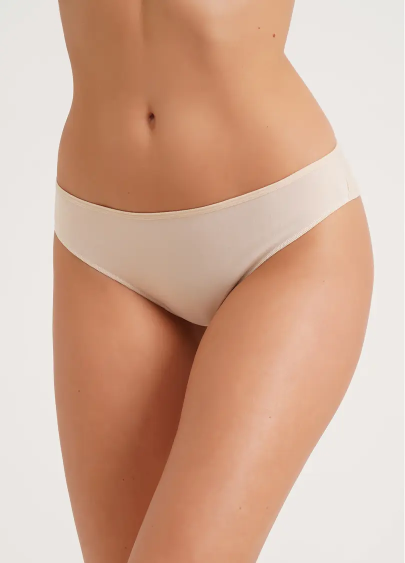 Трусики бразиліана бавовняні Leila 2206/60 beige (бежевий)