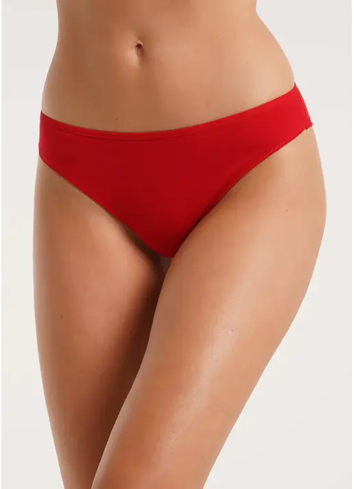 Трусики бразиліана бавовняні Leila 2206/60 red (червоний)