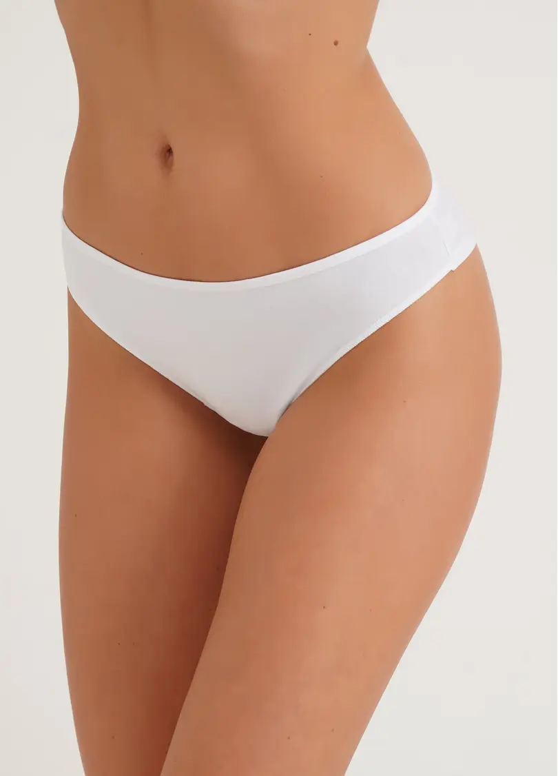 Трусики бразиліана бавовняні Leila 2206/60 white (білий)