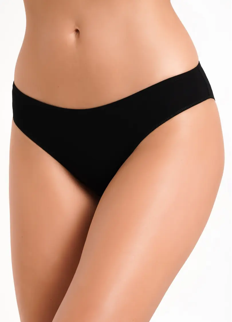 Трусики сліпи з бавовни Leila 2301/60 black (чорний)