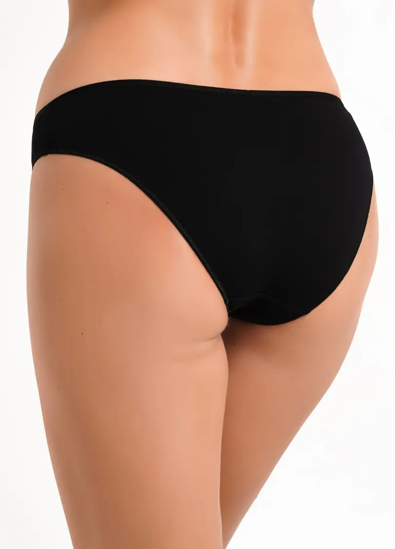 Трусики сліпи з бавовни Leila 2301/60 black (чорний)