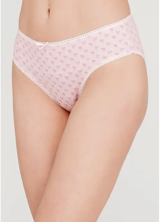 Жіночі бавовняні трусики Lily 2302/60 pink flowers (рожевий)