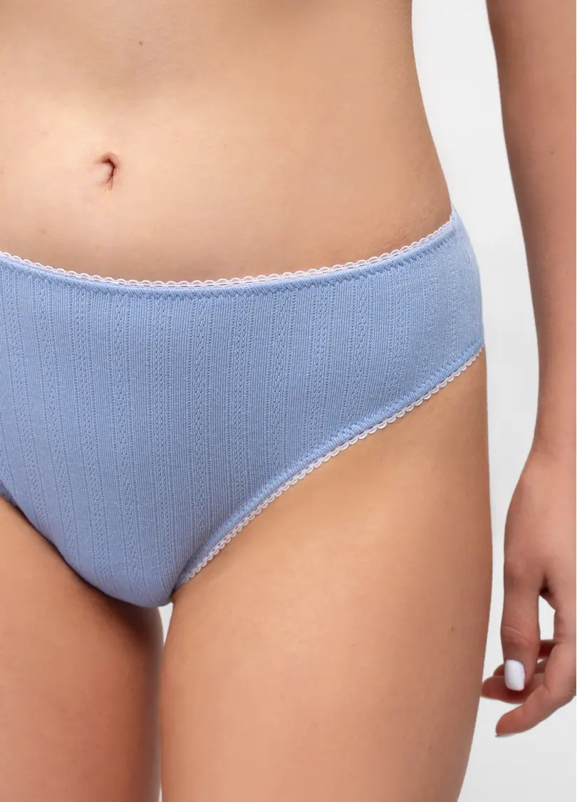 Труси сліпи з ажурного трикотажу MALLOW 2320/90 (блакитний)