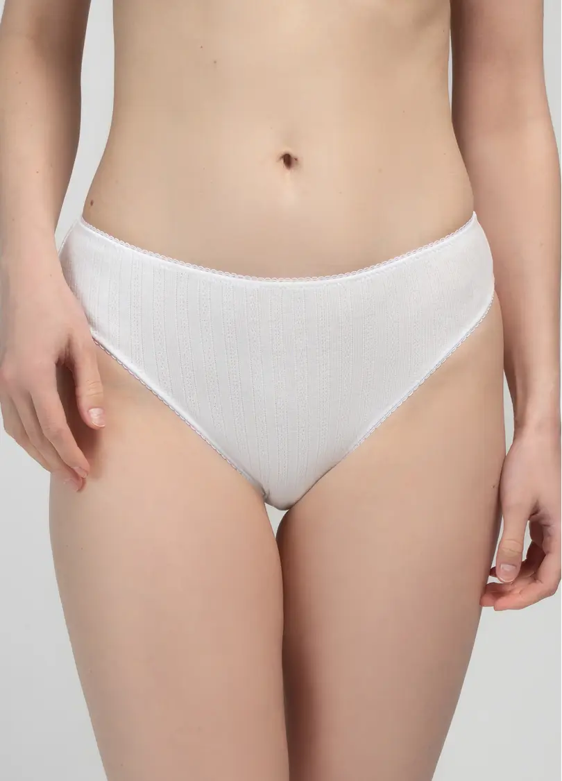 Труси сліпи з ажурного трикотажу MALLOW 2320/90 milk (білий)