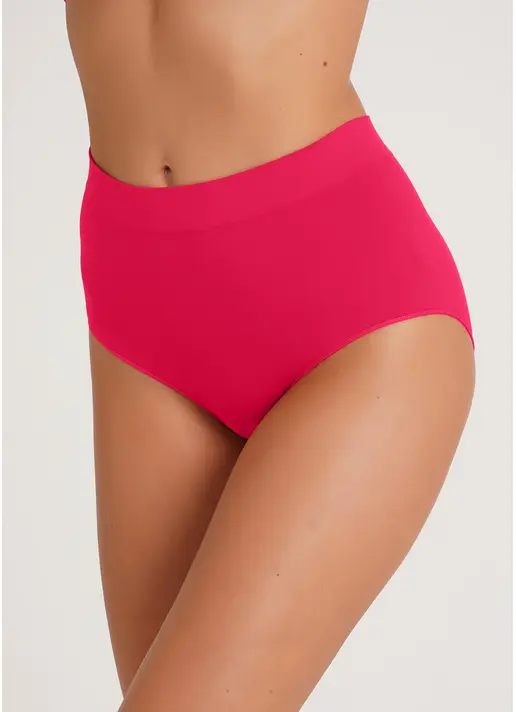 Безшовні трусики бріфи високі MIDI BRIEFS COLOR raspberry sorbed (рожевий)