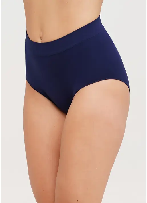 Безшовні трусики бріфи високі MIDI BRIEFS COLOR rhodonite (синій)