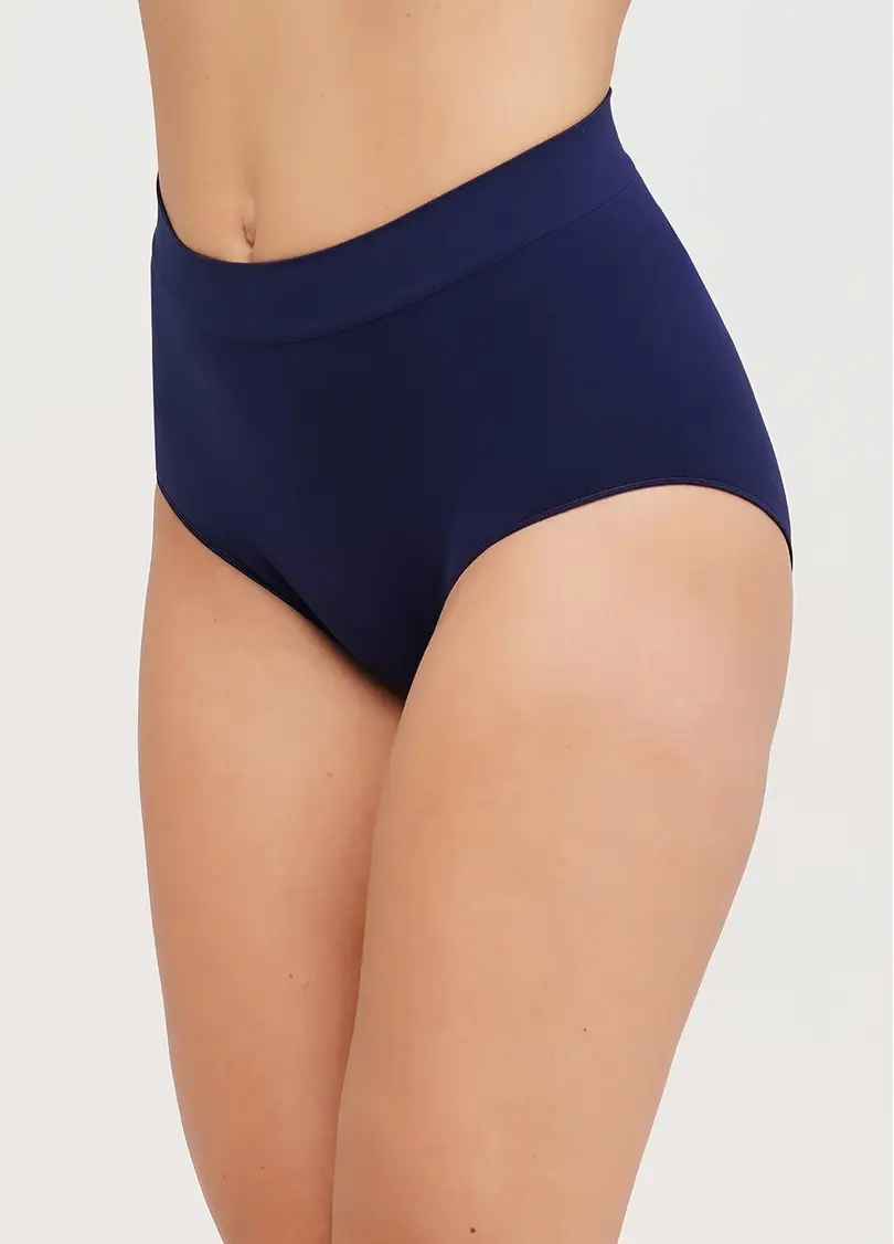 Безшовні трусики бріфи високі MIDI BRIEFS COLOR rhodonite (синій)