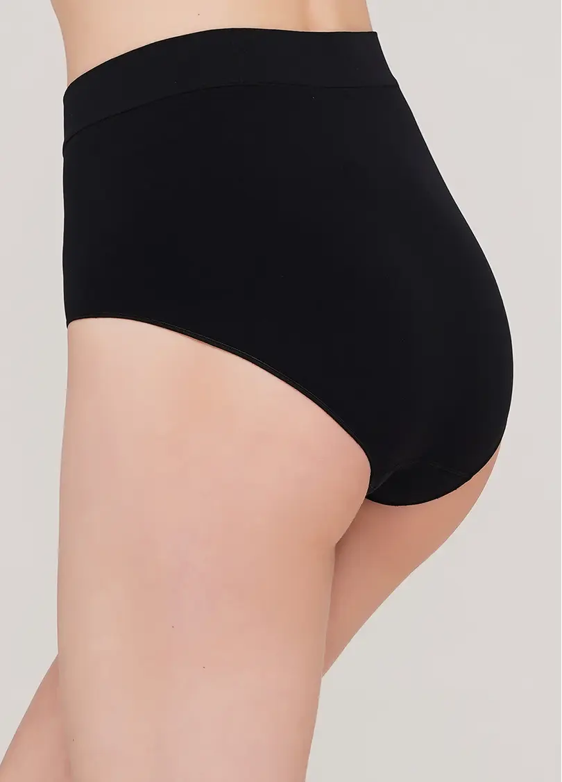 Безшовні труси бріфи MIDI BRIEFS (чорний)