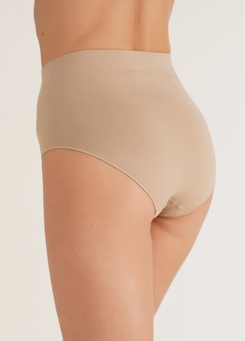 Безшовні труси бріфи MIDI BRIEFS (бежевий)