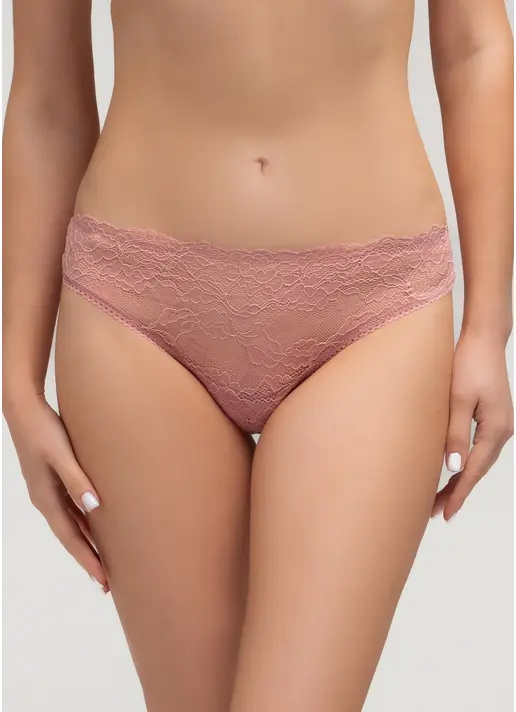 Трусики бразиліана з мережива та сітки MUSE 2202/32 ash pink (рожевий)