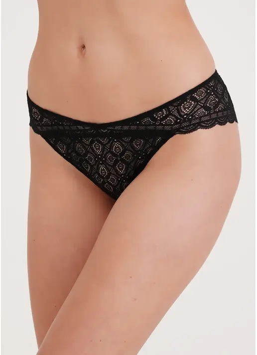 Класичні жіночі труси сліпи з мережива Marcia 2313/31 black (чорний)