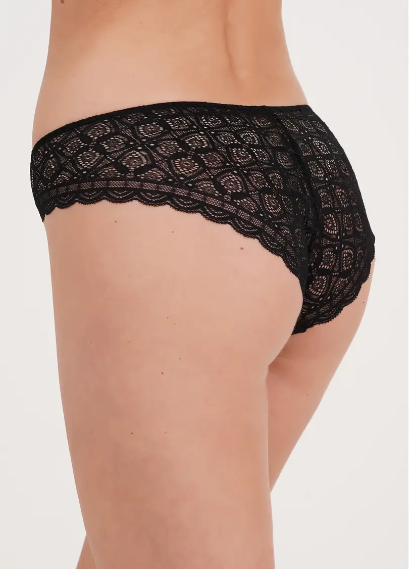 Класичні жіночі труси сліпи з мережива Marcia 2313/31 black (чорний)