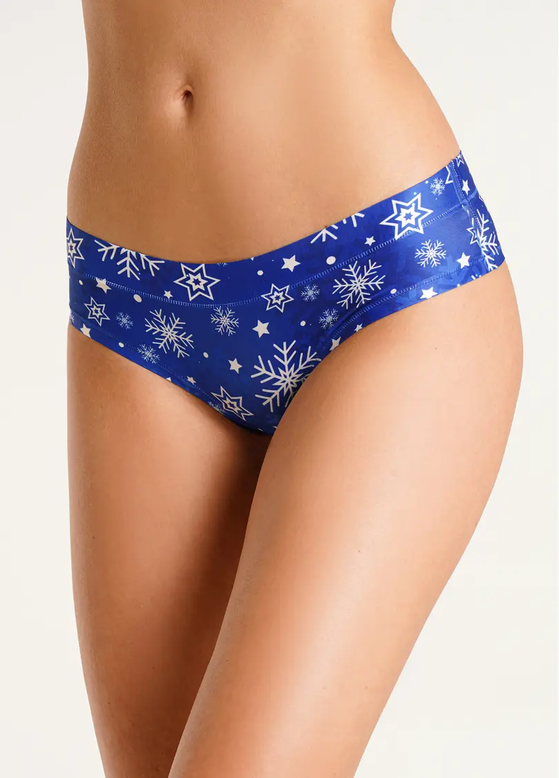 Трусики сліпи з сніжинками New Year's fair 2301/20 blue snowflakes (синій)