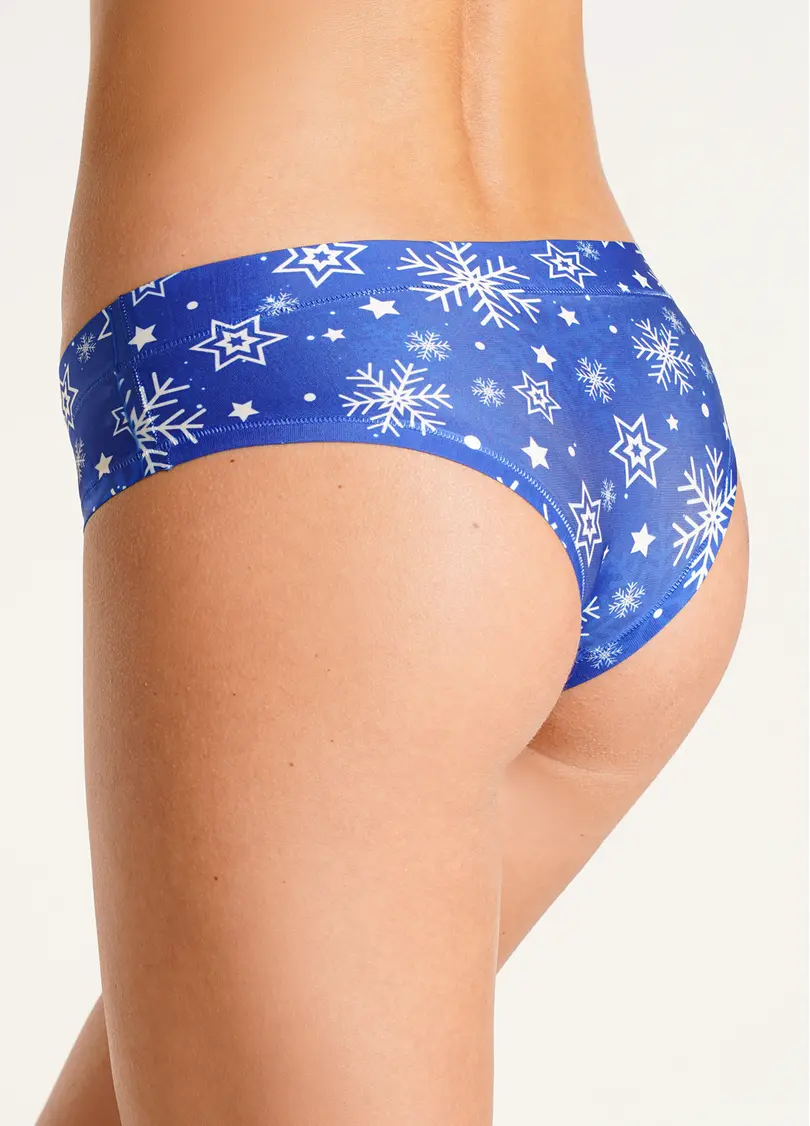 Трусики сліпи з сніжинками New Year's fair 2301/20 blue snowflakes (синій)