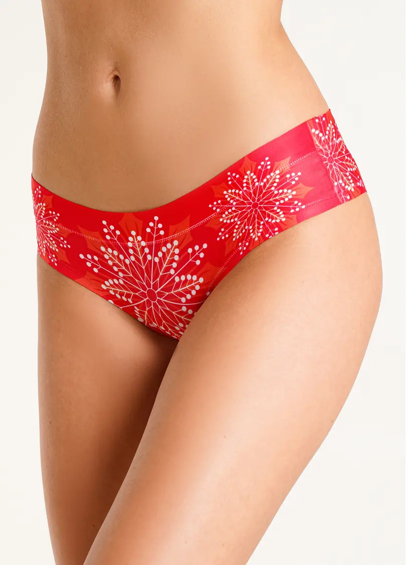 Трусики сліпи з сніжинками New Year's fair 2301/20 red snowflakes (червоний)