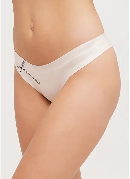 Трусики стрінги з малюнком тату Nude tattoo 2102/20 beige (бежевий)