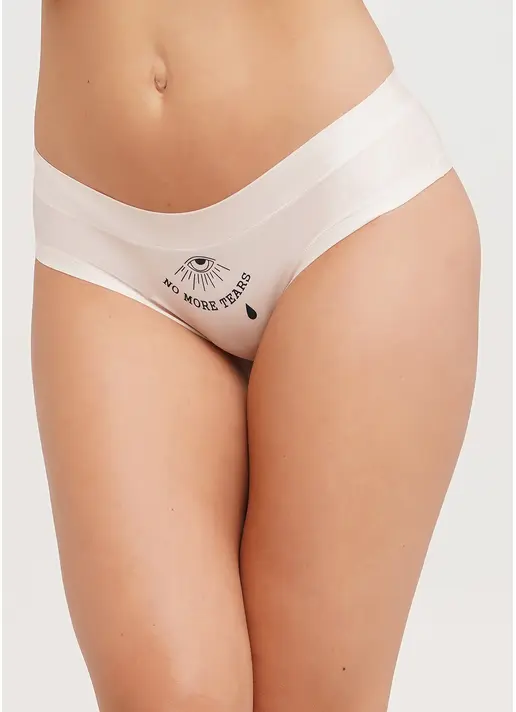 Трусики сліпи з тату малюнком Nude tattoo 2301/20 eye (бежевий)