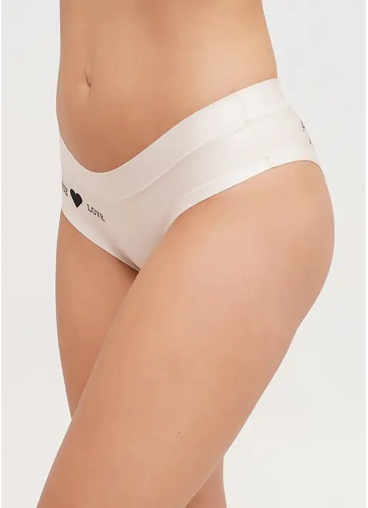 Трусики сліпи з тату малюнком Nude tattoo 2301/20 heart (бежевий)