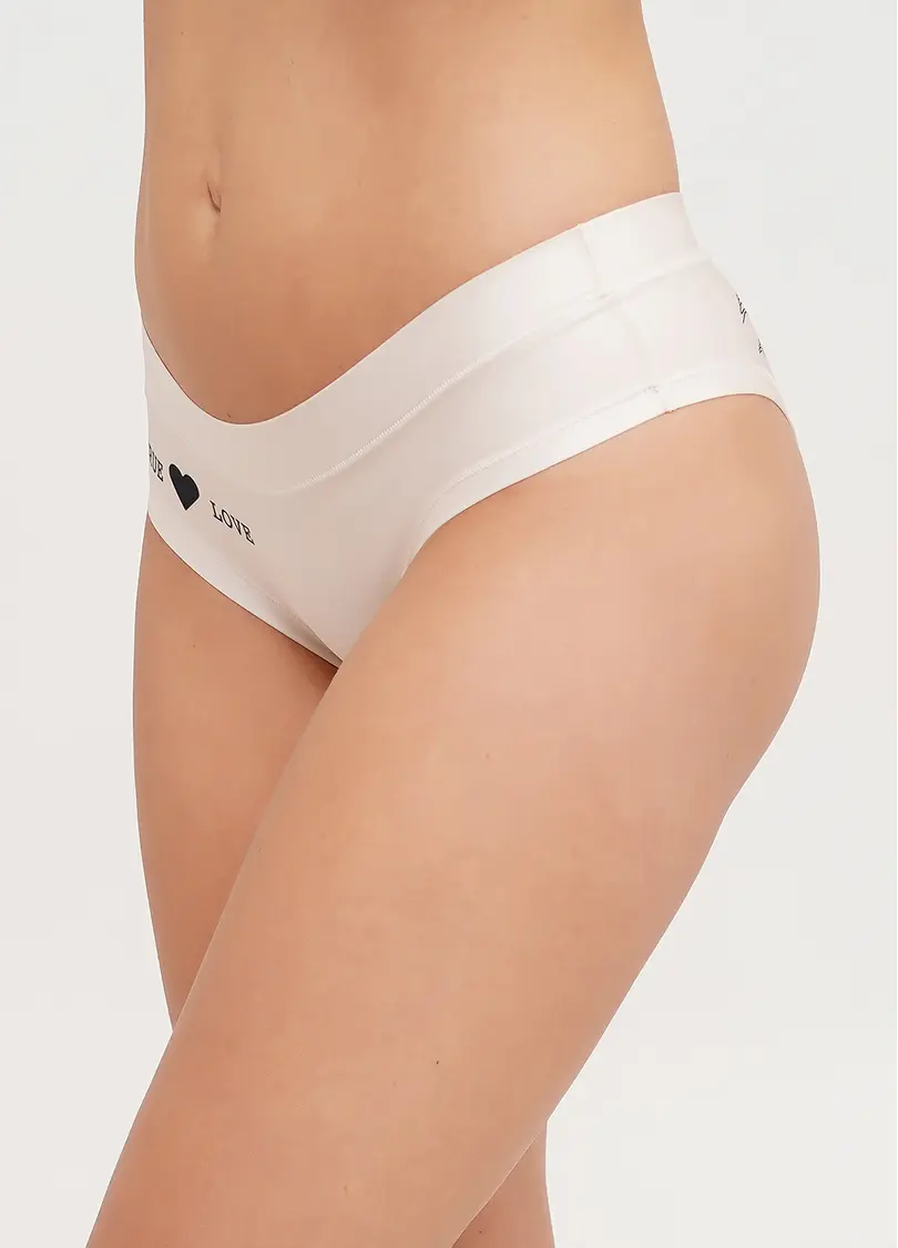 Трусики сліпи з тату малюнком Nude tattoo 2301/20 heart (бежевий)
