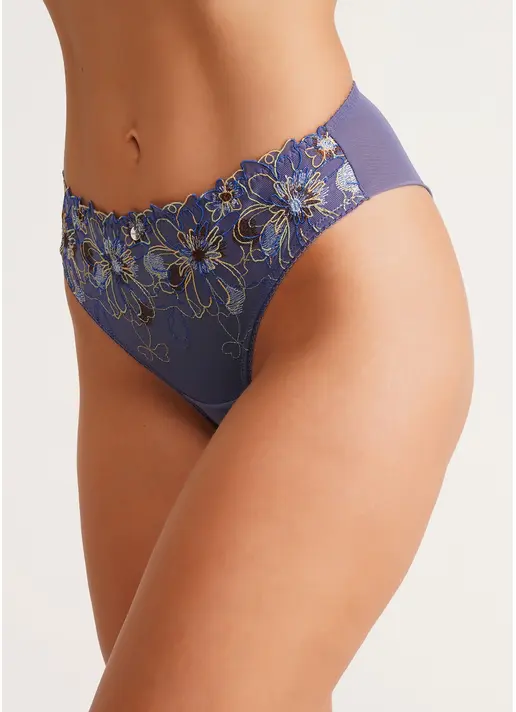 Труси бразиліана з сітки в квіти Ravenna 2231/41 blue (блакитний)