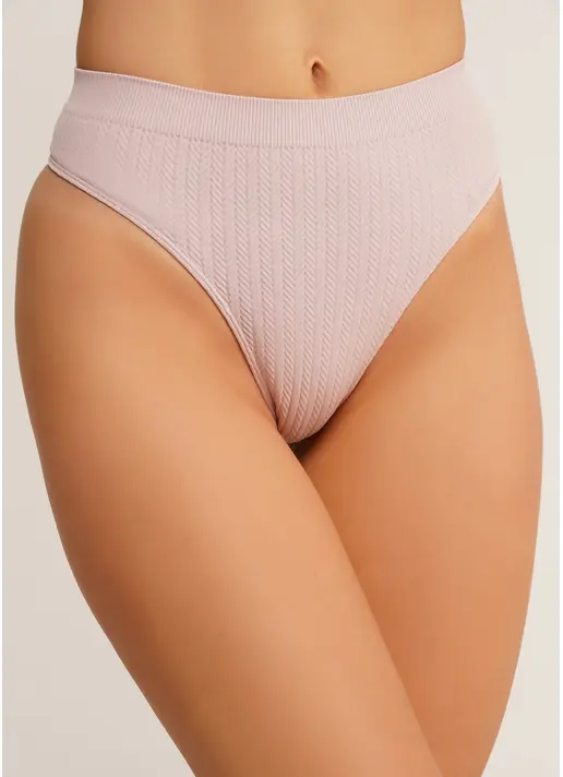 Фактурні безшовні стрінги STRING BRIEFS BRAID burnished lilac (рожевий)