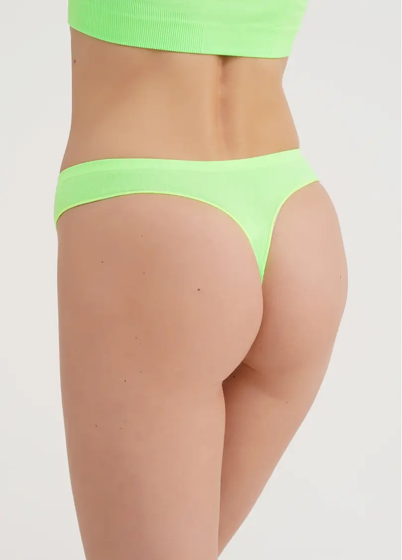 Безшовні стрінги STRING BRIEFS COLOR green neon (неоновий зелений)