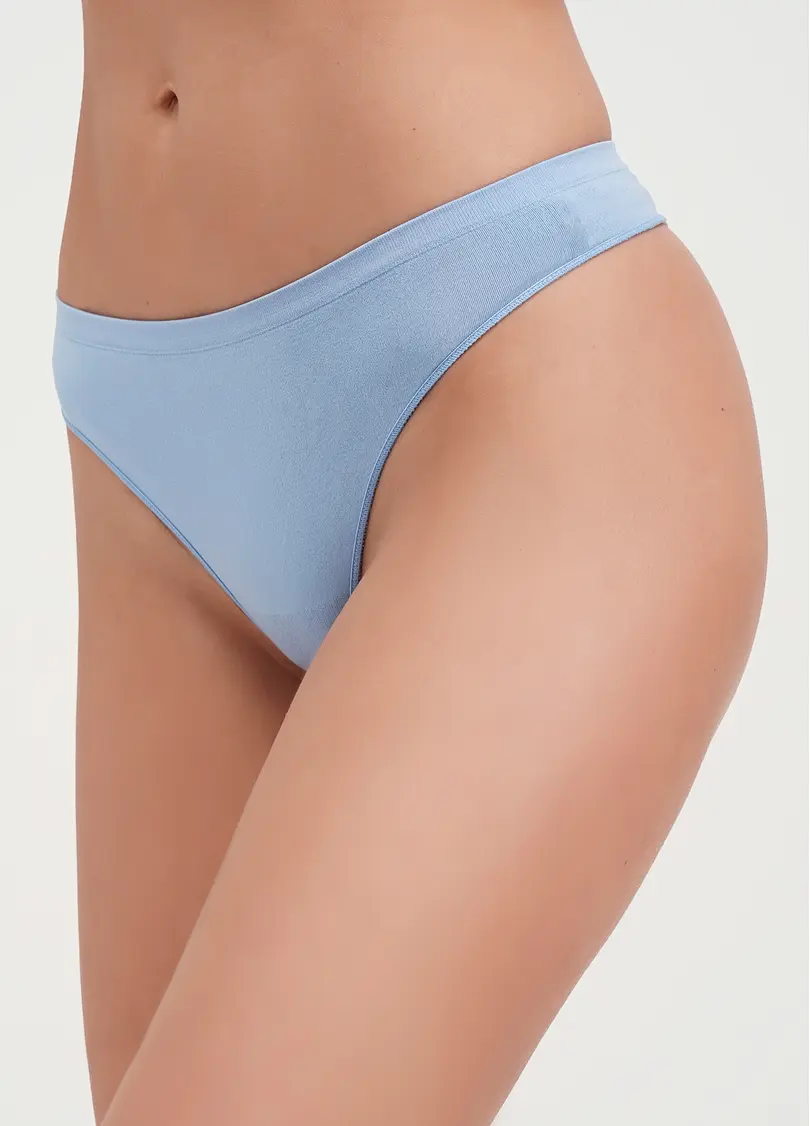Безшовні стрінги STRING BRIEFS COLOR lacecap hydrangea (блакитний)