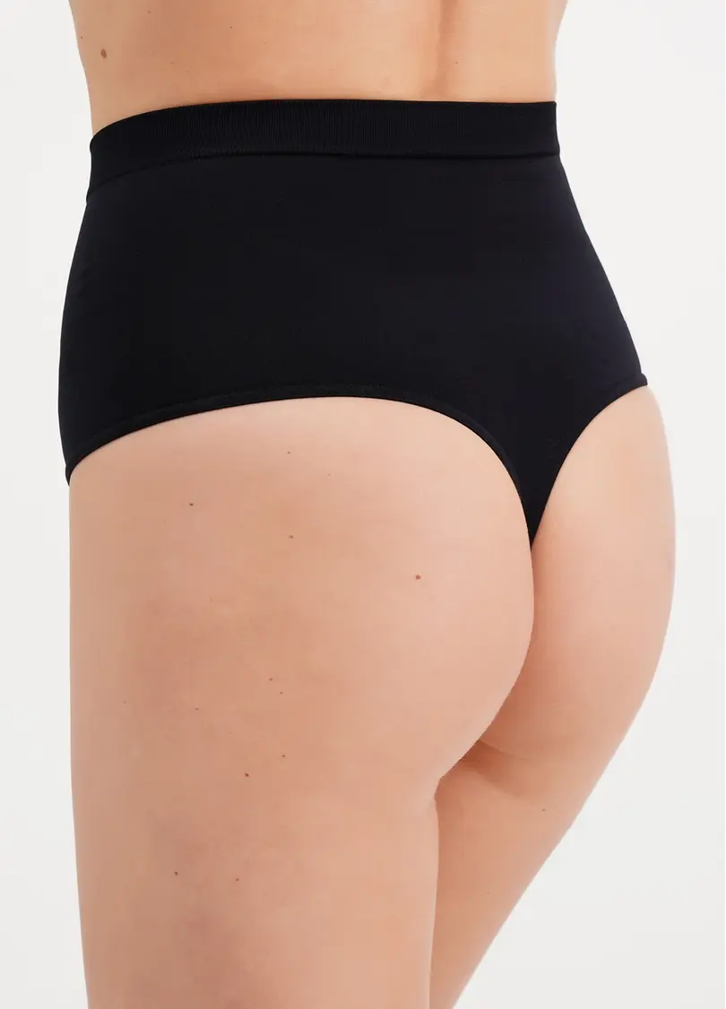 Безшовні труси стрінги моделюючі STRING HIGH WAIST MODELLING black (чорний)