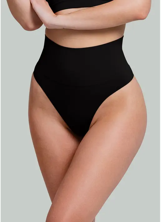 Безшовні труси стрінги з легкою корекцією STRING SHAPEWEAR black (чорний)