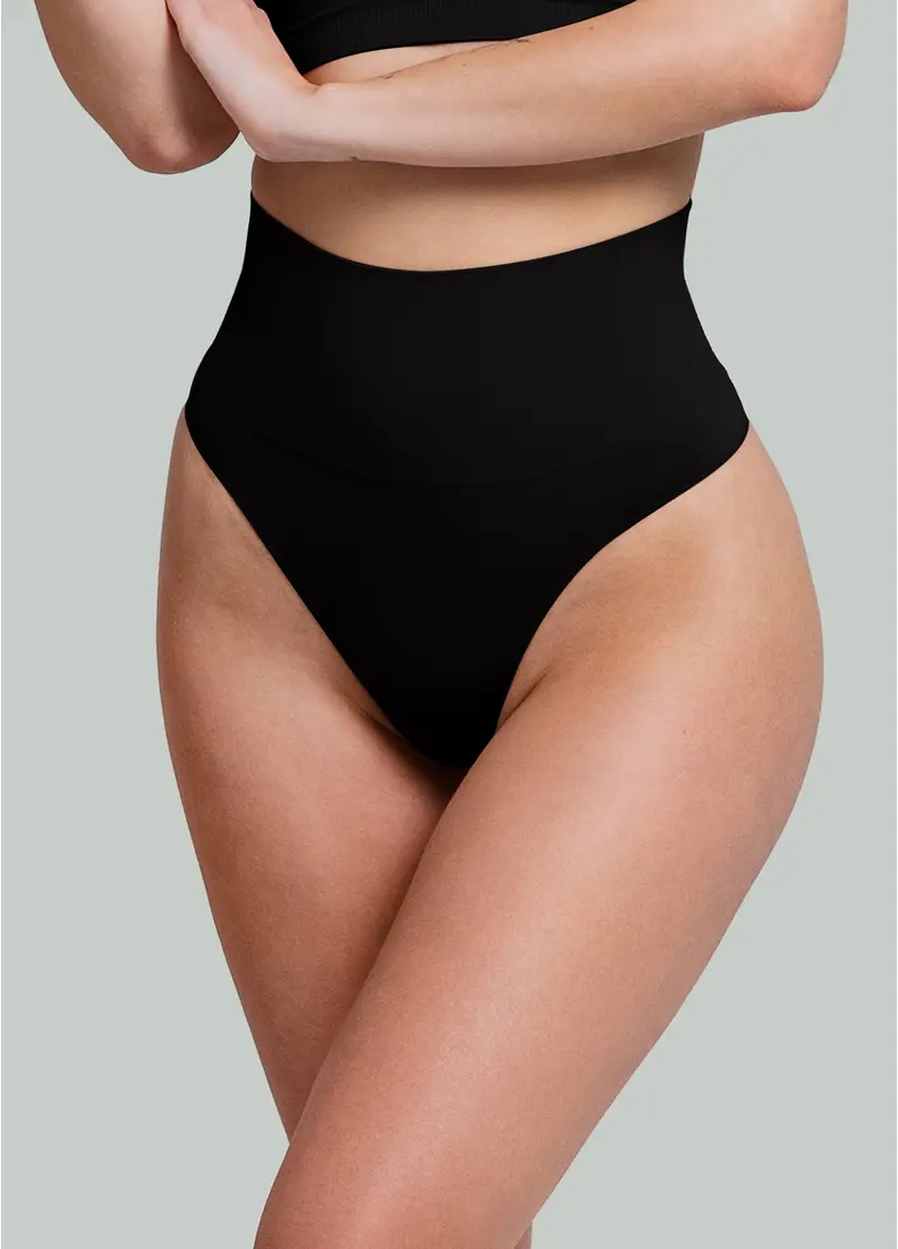 Безшовні труси стрінги з легкою корекцією STRING SHAPEWEAR black (чорний)