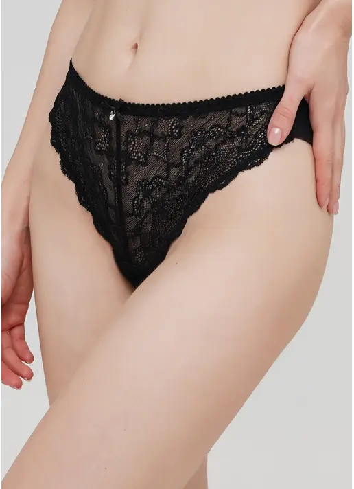 Мереживні трусики бразиліана з сітчастої тканини Sara 2206/32 black (чорний) Мереживні трусики бразиліана з сітчастої тканини Sara 2206/32 black (чорний)