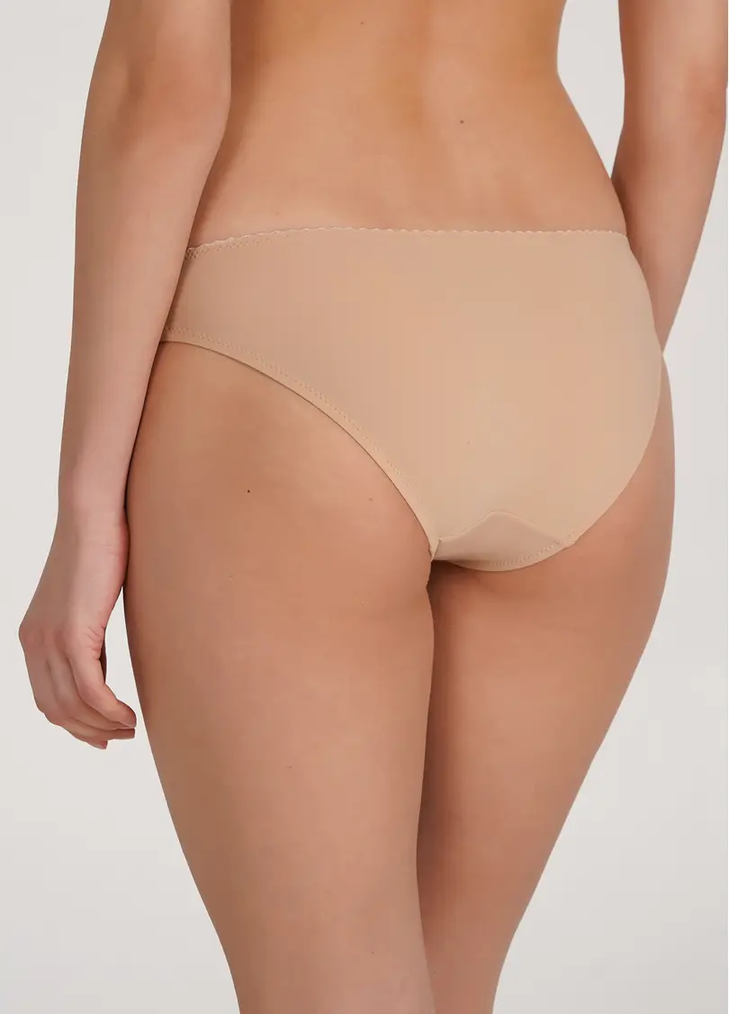 Бразиліана трусики з мікрофібри та сітки Soft micro 2211/22 beige (бежевий)