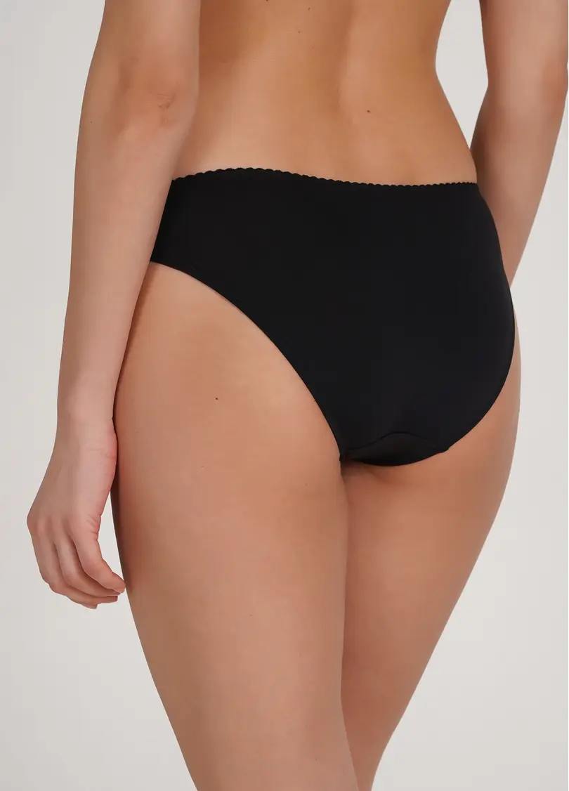 Бразиліана трусики з мікрофібри та сітки Soft micro 2211/22 black (чорний)