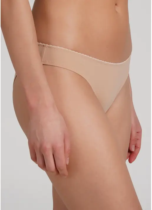 Базові трусики бразиліана з мікрофібри Soft micro 2219/20 beige (бежевий)