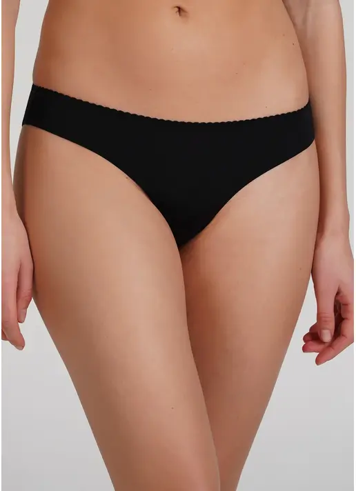 Базові трусики бразиліана з мікрофібри Soft micro 2219/20 black (чорний)
