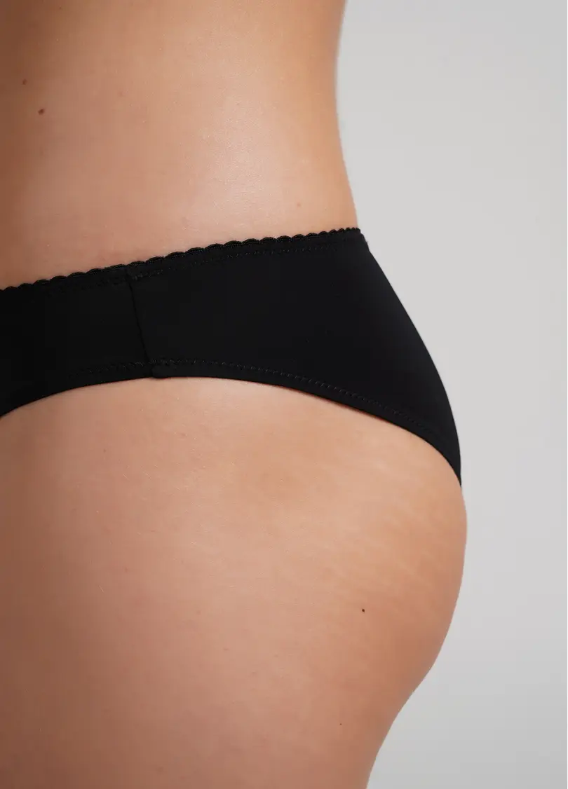 Базові трусики бразиліана з мікрофібри Soft micro 2219/20 black (чорний)