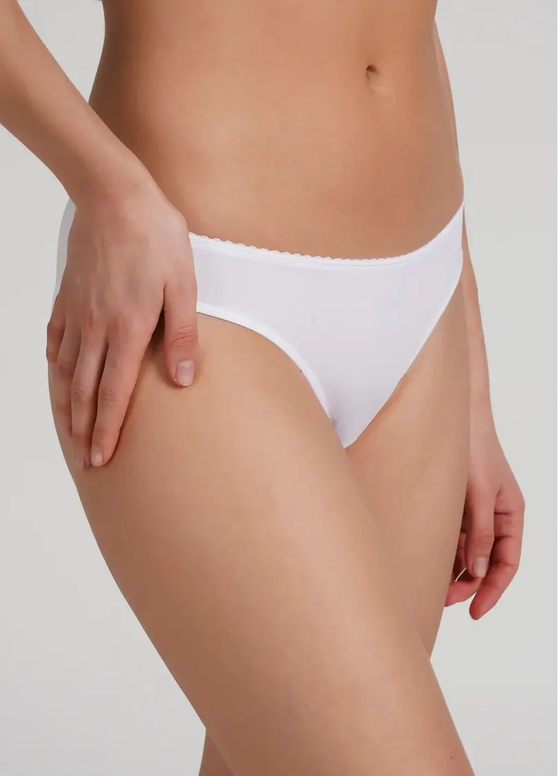 Базові трусики бразиліана з мікрофібри Soft micro 2219/20 white (білий)