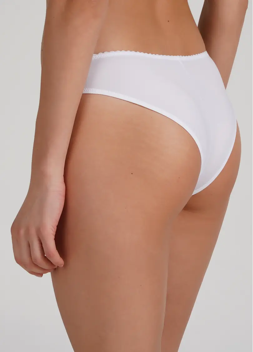 Базові трусики бразиліана з мікрофібри Soft micro 2219/20 white (білий)