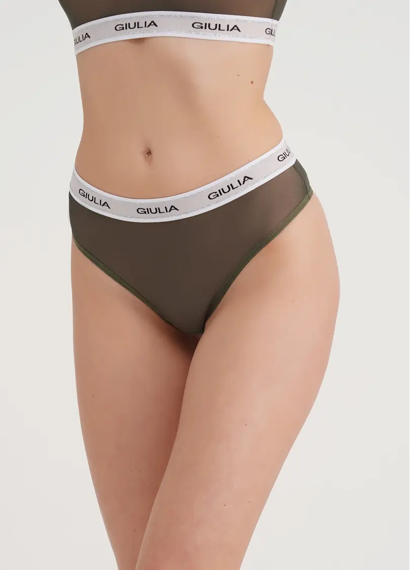 Трусики стрінги з сітки STRING BRIEFS NET 2101/40 khaki (хакі)