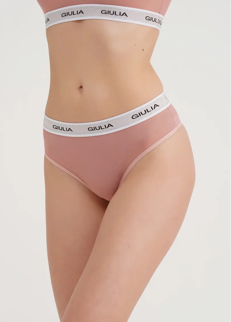 Трусики стрінги з сітки STRING BRIEFS NET 2101/40 powder (рожевий)